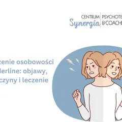 Ilustracja przedstawia osobę z dwiema twarzami, symbolizującą zmienne nastroje w borderline diagnozie.