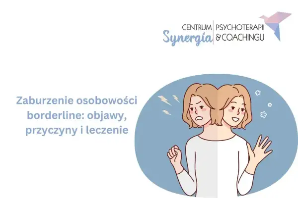 Ilustracja przedstawia osobę z dwiema twarzami, symbolizującą zmienne nastroje w borderline diagnozie.